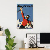Oostenrijk Ski Vintage Reisposter Poster (Thuiskantoor)