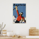 Oostenrijk Ski Vintage Reisposter Poster (Keuken)
