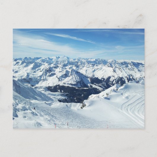 oostenrijk skigebergte alpen sneeuwlandschap briefkaart (Voorkant)