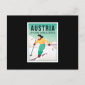 Oostenrijk Skiing Briefkaart (Voorkant)