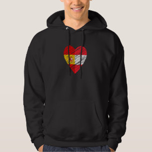 Oostenrijk Spanje Hart Spaanse Vlag Oostenrijkse V Hoodie