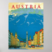 Oostenrijk, stad Downtown Poster (Voorkant)