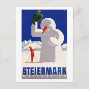 Oostenrijk Steiermark Vintage Reisposter Gerestaur Briefkaart
