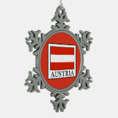 Oostenrijk Tin Sneeuwvlok Ornament (Links)