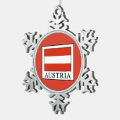 Oostenrijk Tin Sneeuwvlok Ornament (Rechts)