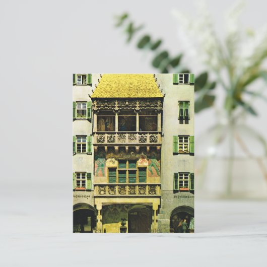 Oostenrijk, Tirol, Innsbruck Golden dak Briefkaart (Staand voorkant)