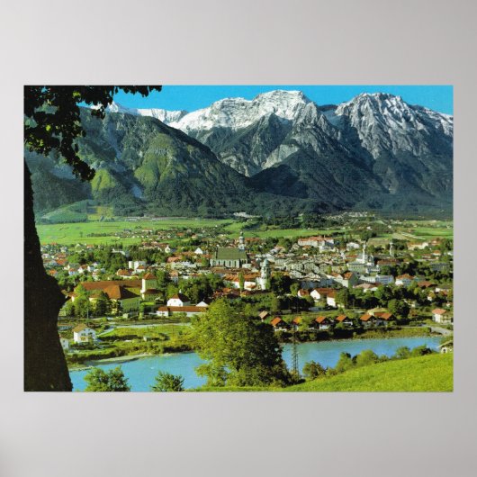 Oostenrijk, Tirol, Solbad Hall en Inn Poster (Voorkant)