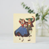 Oostenrijk, Tirol, traditionele volksdansers Briefkaart (Staand voorkant)
