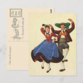 Oostenrijk, Tirol, traditionele volksdansers Briefkaart (Voorkant / Achterkant)