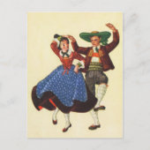 Oostenrijk, Tirol, traditionele volksdansers Briefkaart (Voorkant)