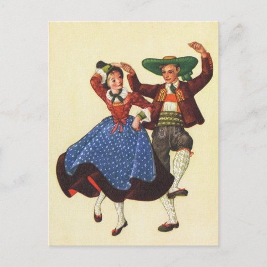 Oostenrijk, Tirol, traditionele volksdansers Briefkaart (Voorkant)