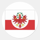 Oostenrijk Tirol Vlag Ronde Sticker (Voorkant)