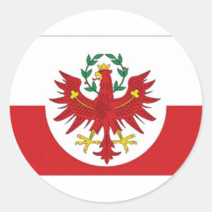 Oostenrijk Tirol Vlag Ronde Sticker