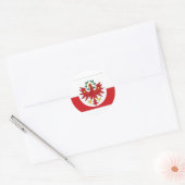 Oostenrijk Tirol Vlag Ronde Sticker (Envelop)
