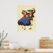 Oostenrijk, Tiroolse volksdansen Poster (Keuken)