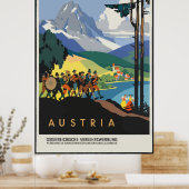 Oostenrijk Tourism Vintage Poster (Keuken)