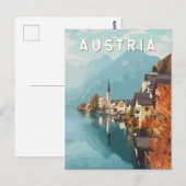 Oostenrijk Travel Art Vintage Briefkaart (Voorkant / Achterkant)
