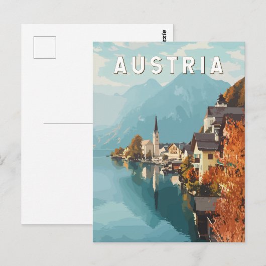 Oostenrijk Travel Art Vintage Briefkaart (Voorkant / Achterkant)