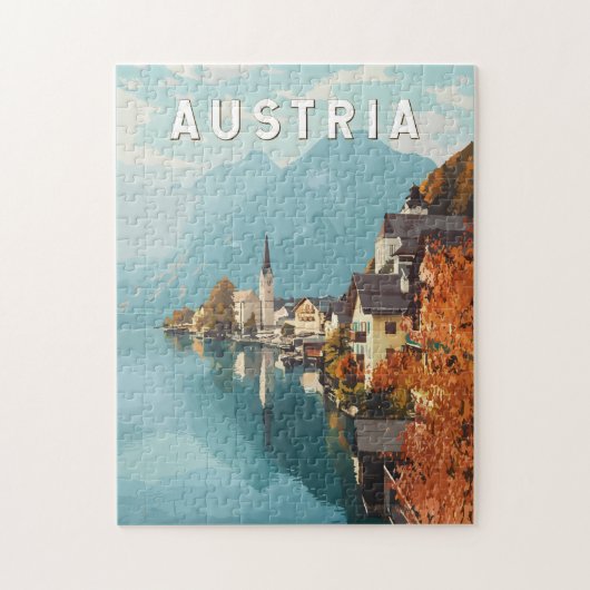 Oostenrijk Travel Art Vintage Legpuzzel (Verticaal)