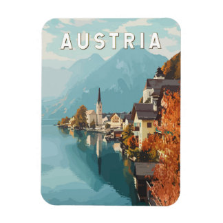 Oostenrijk Travel Art Vintage Magneet
