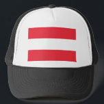 oostenrijk trucker pet<br><div class="desc">Vlag van Oostenrijk. De vlag van Oostenrijk heeft drie gelijke horizontale banden van rood (boven),  wit en rood. De Oostenrijkse drieband is de op één na oudste vlag die sinds ten minste 1230 wordt gebruikt.</div>