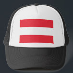 oostenrijk trucker pet<br><div class="desc">Vlag van Oostenrijk. De vlag van Oostenrijk heeft drie gelijke horizontale banden van rood (boven),  wit en rood. De Oostenrijkse drieband is de op één na oudste vlag die sinds ten minste 1230 wordt gebruikt.</div>