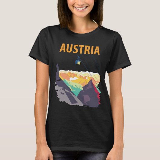 Oostenrijk van boven t-shirt (Voorkant)