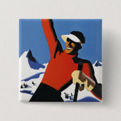 Oostenrijk Vierkante Button 5,1 Cm (Voorkant)