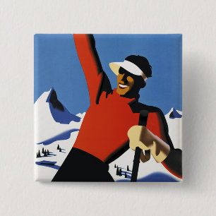 Oostenrijk Vierkante Button 5,1 Cm