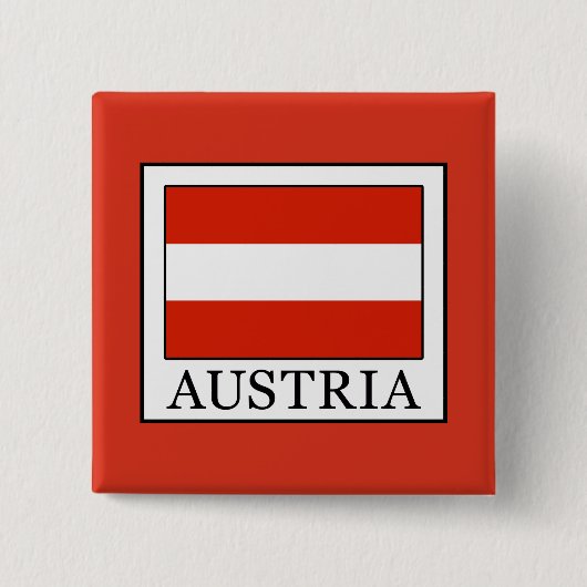 Oostenrijk Vierkante Button 5,1 Cm (Voorkant)