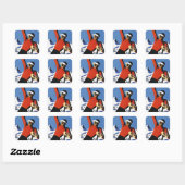 Oostenrijk Vierkante Sticker (Vel)
