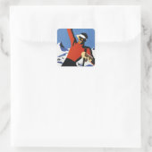 Oostenrijk Vierkante Sticker (Tas)