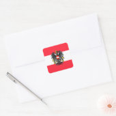Oostenrijk Vierkante Sticker (Envelop)