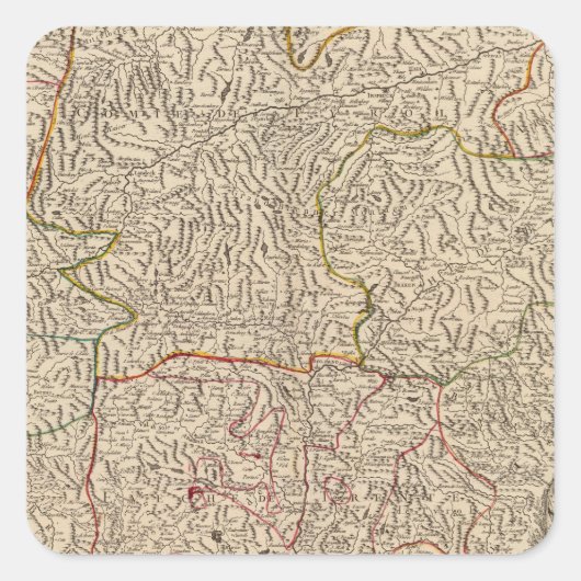 Oostenrijk Vierkante Sticker (Voorkant)