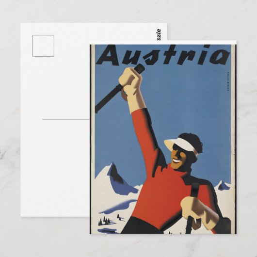 Oostenrijk vintage posters briefkaart (Voorkant / Achterkant)