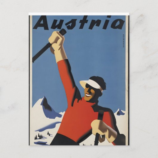 Oostenrijk vintage posters briefkaart (Voorkant)
