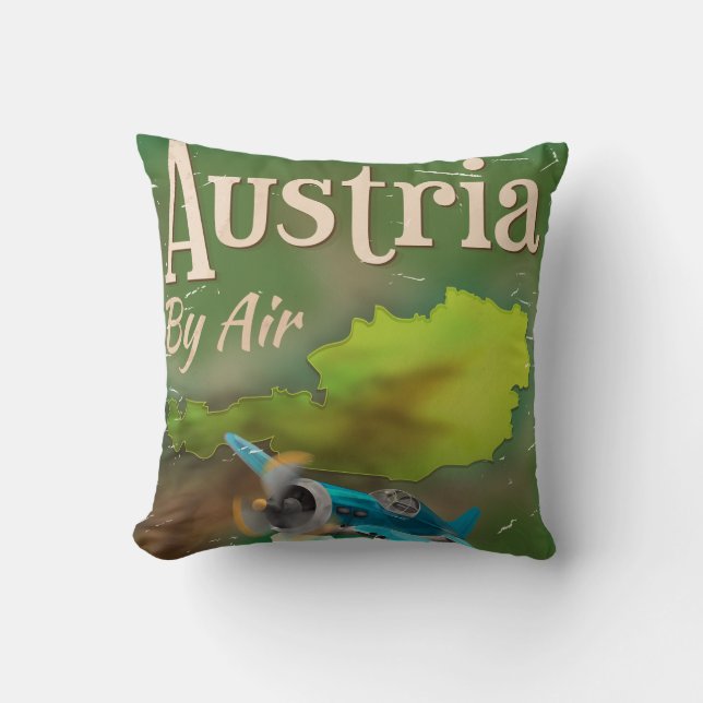 Oostenrijk vintage reisposter kussen (Voorkant)