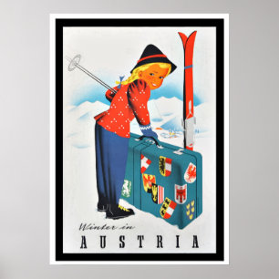 Oostenrijk, vintage reisposter poster