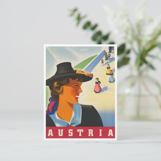 Oostenrijk Vintage Travel Briefkaart (Staand voorkant)