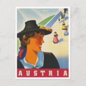 Oostenrijk Vintage Travel Briefkaart (Voorkant)