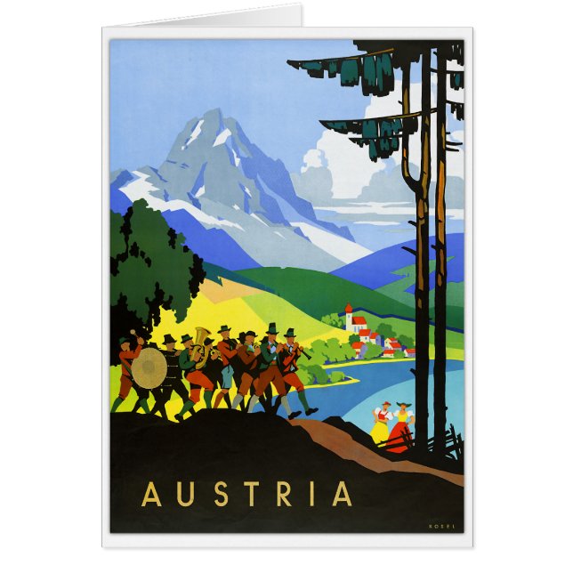 Oostenrijk Vintage Travel Poster (Voorkant)