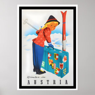 Oostenrijk Vintage Travel Poster