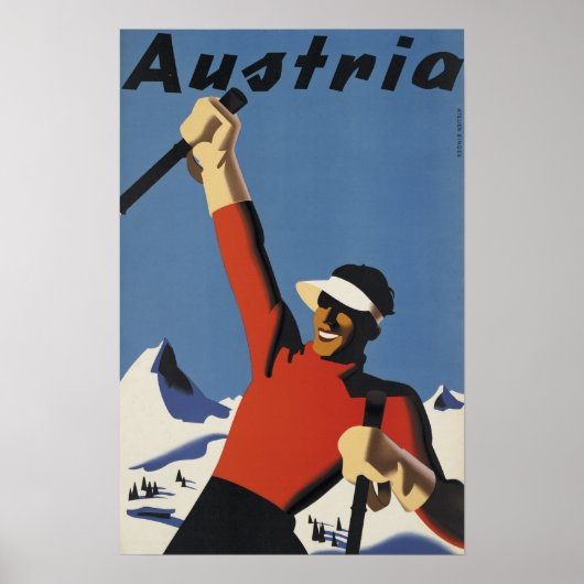 Oostenrijk - Vintage Travel Poster (Voorkant)