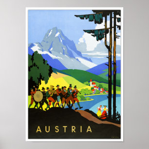 Oostenrijk Vintage Travel Poster