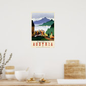 Oostenrijk Vintage Travel Poster (Keuken)