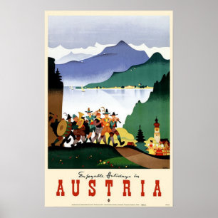 Oostenrijk Vintage Travel Poster