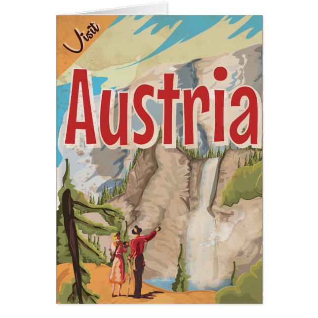 Oostenrijk Vintage Travel Poster (Voorkant)