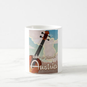 Oostenrijk Viool vintage reisposter. Koffiemok