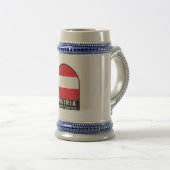 Oostenrijk vlag Embleem  Bierpul (Voorkant rechts)