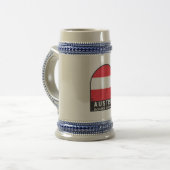 Oostenrijk vlag Embleem  Bierpul (Voorkant links)